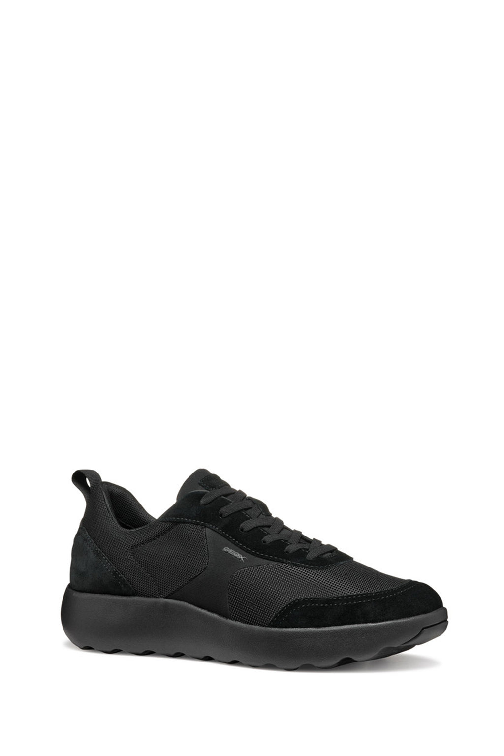Geox Erkek Siyah U Xtors D -Mesh + Suede Bağcıklı Deri Sneaker