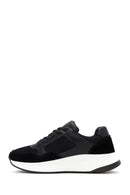 Derimod Zero Men's Black Thick-Soled Laced Fabric Sneaker | Derimod