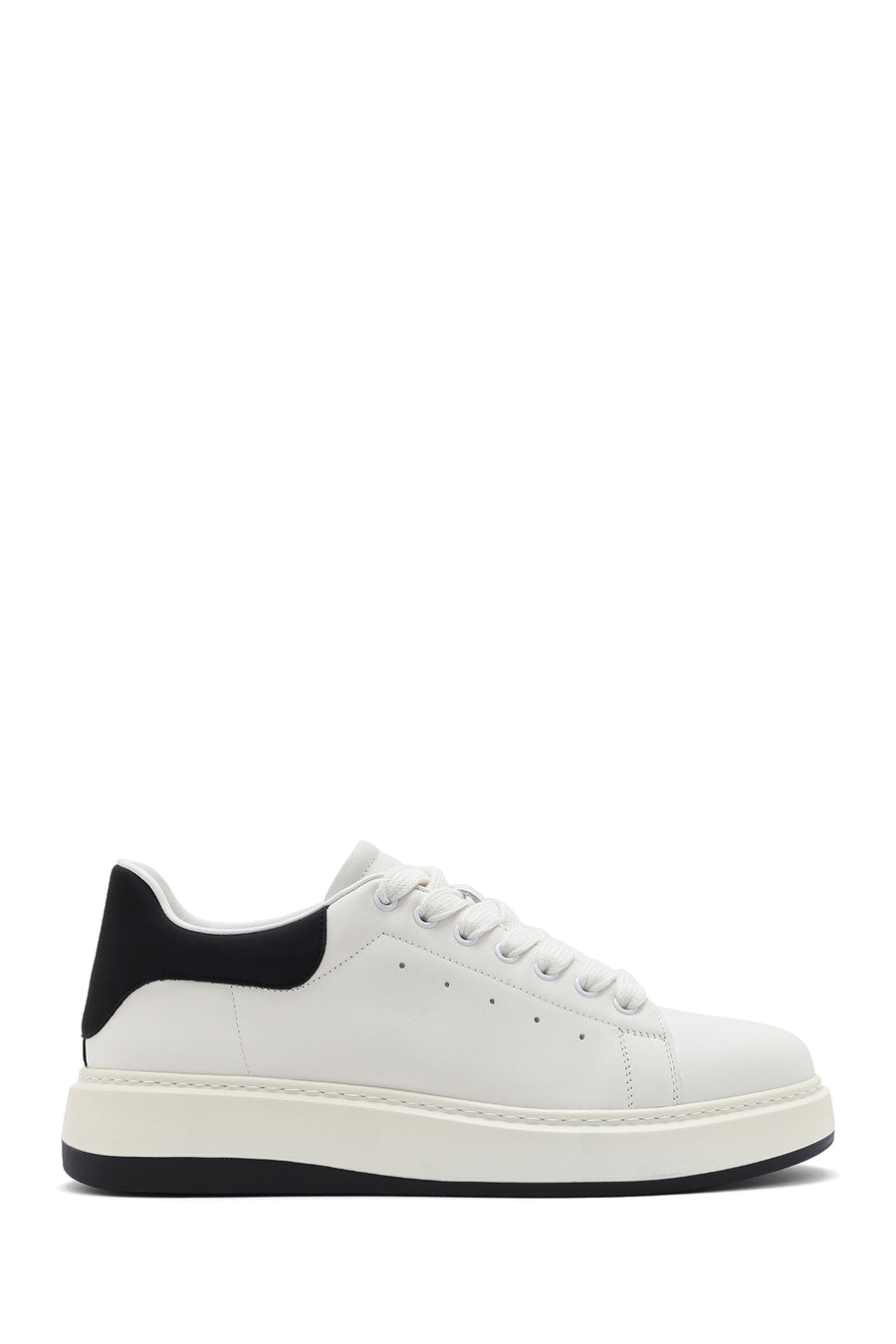Erkek Beyaz Bağcıklı Deri Sneaker 25SFD691818 | Derimod