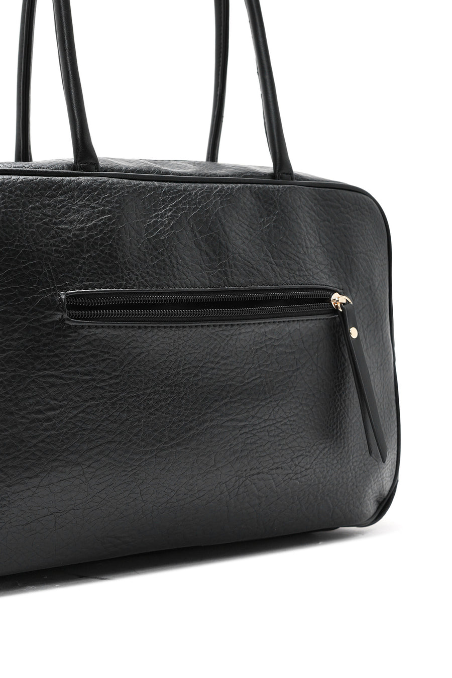 Women's Black Long Strap Patterned Shoulder Bag