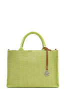 Women's Green Straw Handbag | Derimod