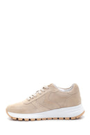 Women's Leather Suede Sneaker | Derimod