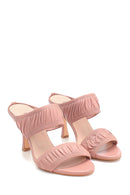 Kadın Deri Topuklu Terlik | Derimod