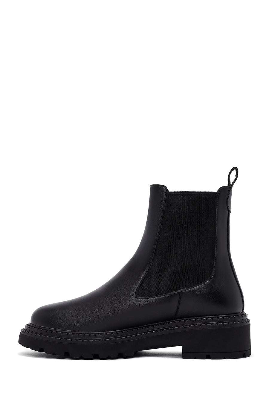 Woman Black Thick-Soled Chelsea Boots