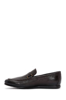 Men's Brown Leather Buckle Classic Loafer | Derimod