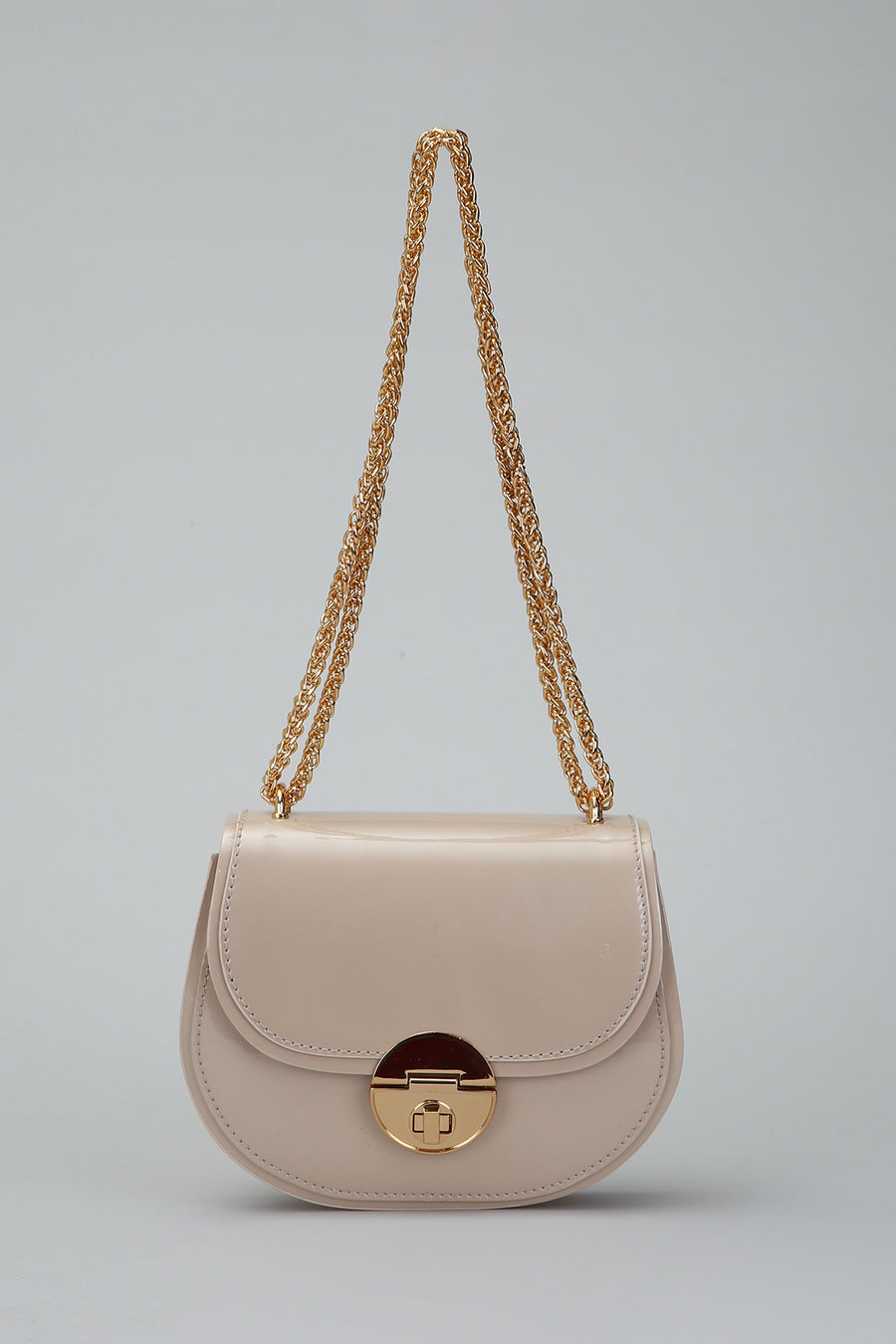 Beige Women's Leather Shoulder Bag with Chain Handle 18SBD291071 | Derimod
