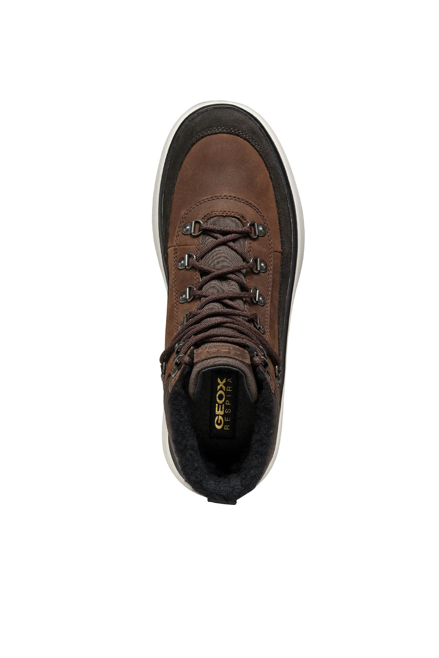 Geox Men's Brown Granito + Grip Abx Laced Waterproof Leather Casual Boots
