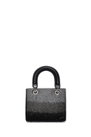 Women's Black Chain Strap Stone Mini Handbag | Derimod