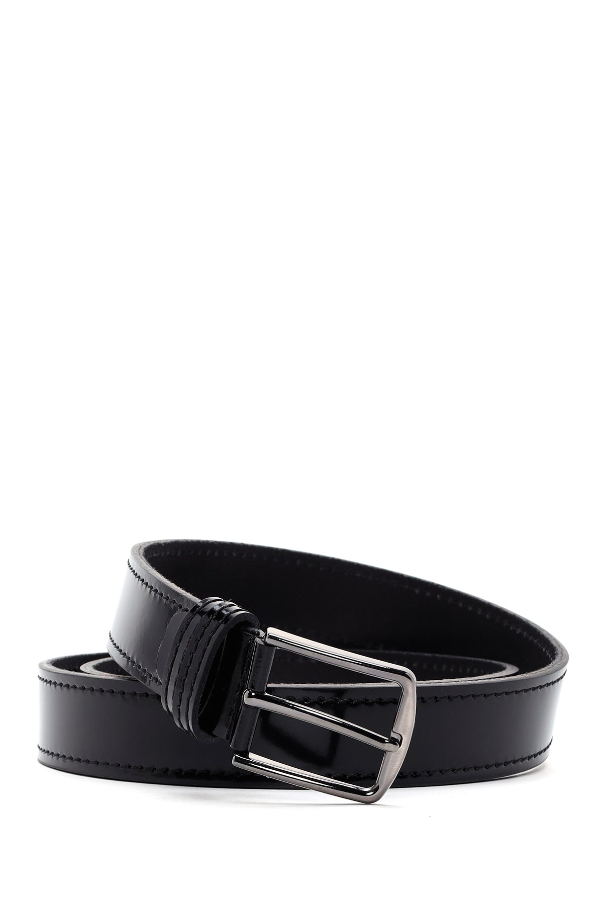 Men's Black Leather Belt 000A2D1304122 | Derimod