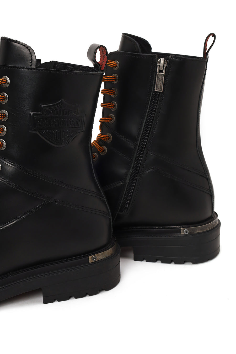 Harley Davidson Erkek Siyah Coro Fermuarlı Deri Postal Bot