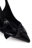Women's Black Open Back Thin Heeled Shoes | Derimod