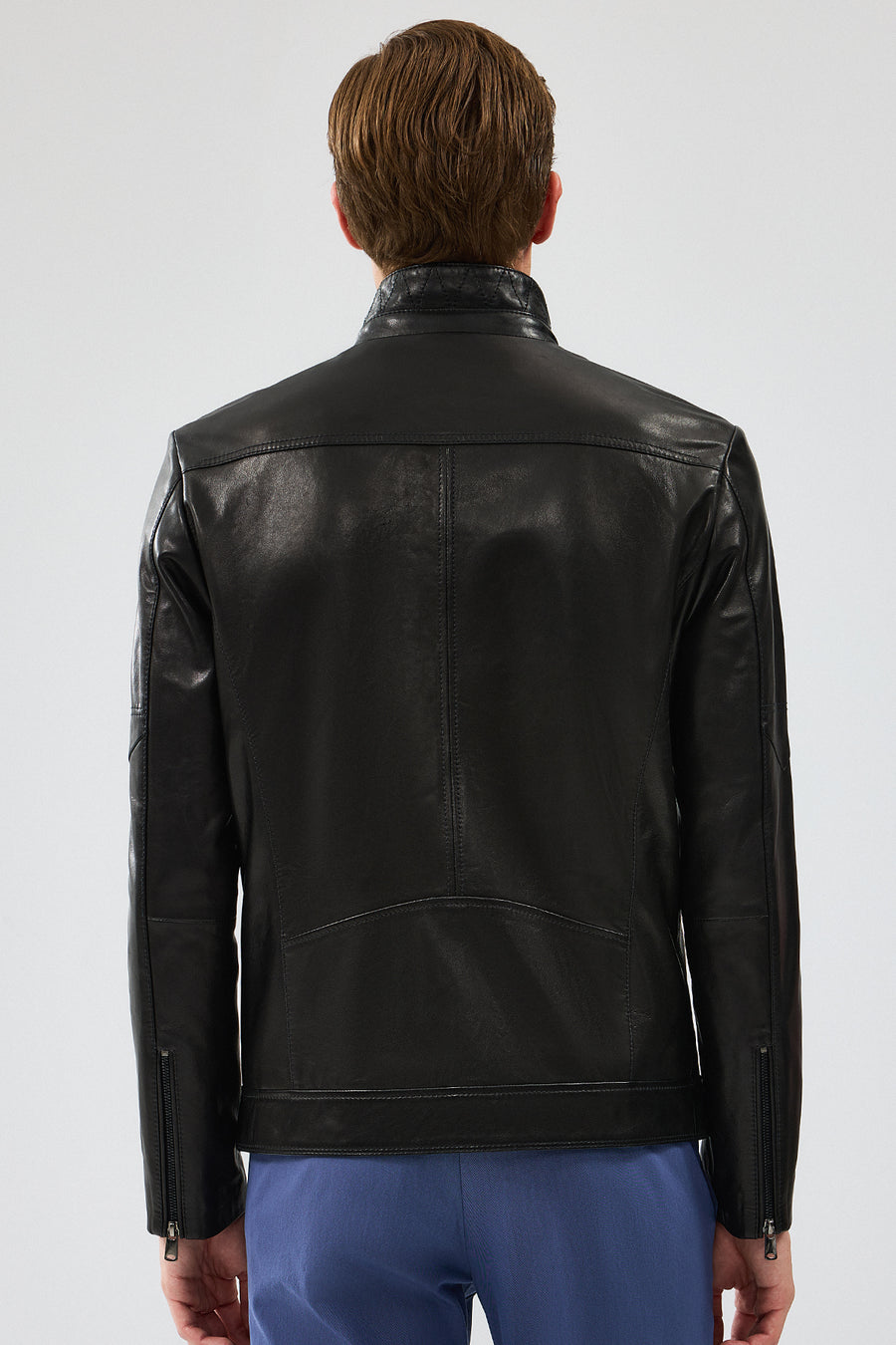 Xavier Men's Black Leather Jacket