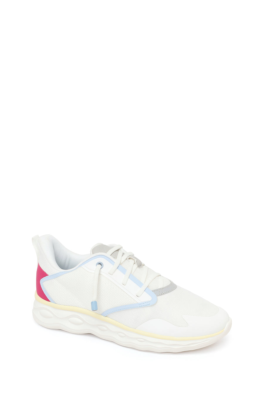 Derimod Zero Woman White Lace-Up Chunky-Soled Fabric Sneakers