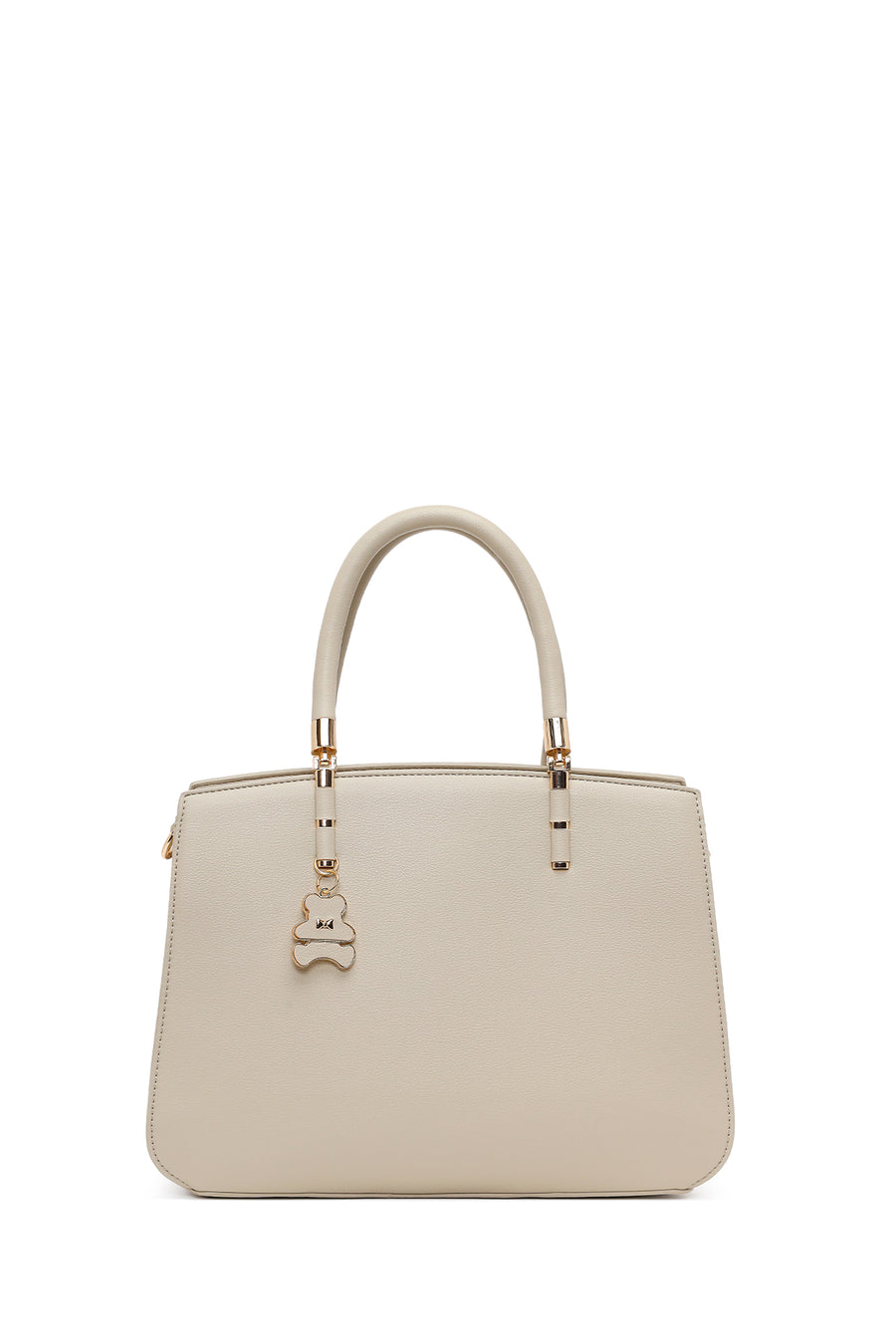 Woman Beige Long-Strap Shoulder Bag