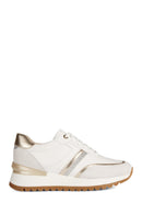 Geox Women's White Desya Thick Soled Leather Sneaker | Derimod