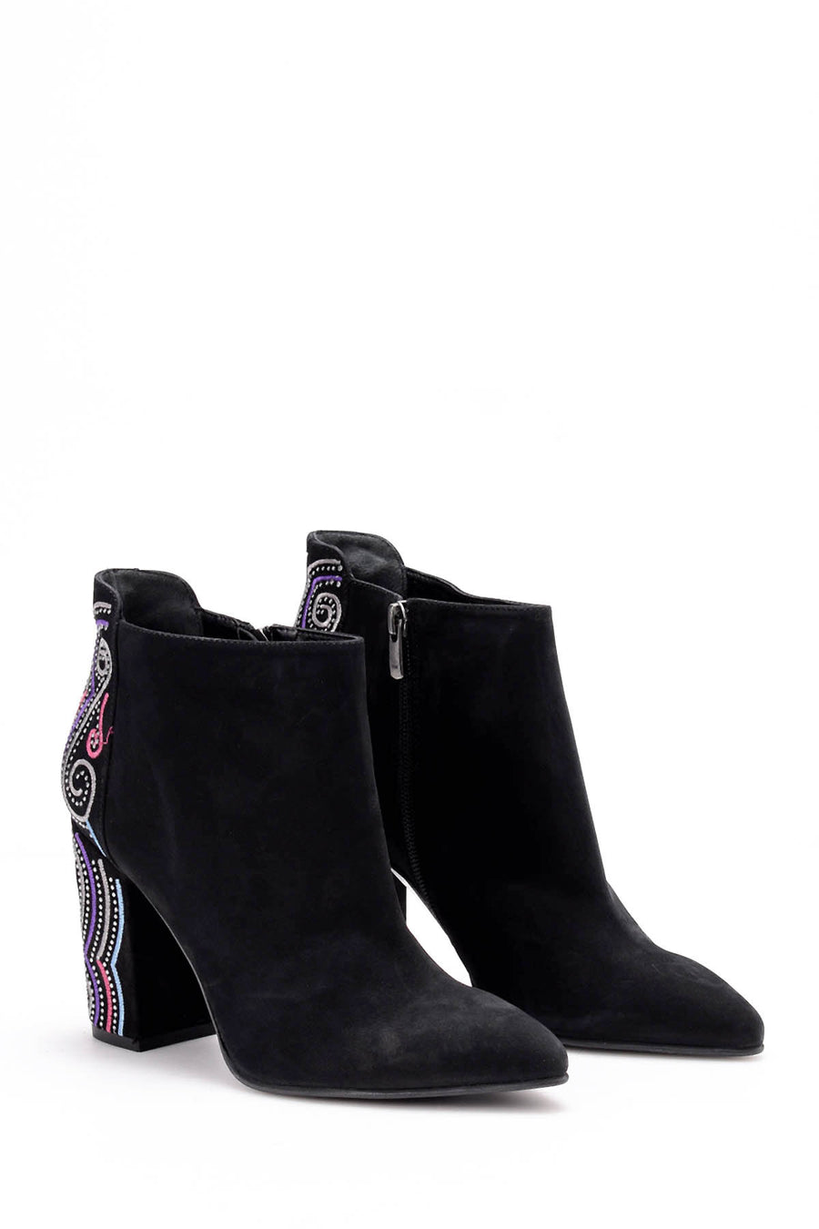 Women's Patterned Suede Boots