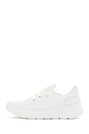 Derimod Zero Women's White Lace-Up Thick Soled Fabric Sneaker | Derimod