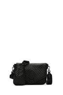 Women's Black Long Strap Quilted Crossbody Bag | Derimod