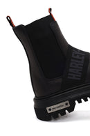 Harley Davidson Woman Gray Nefud Thick-Sole Leather Chelsea Boots | Derimod