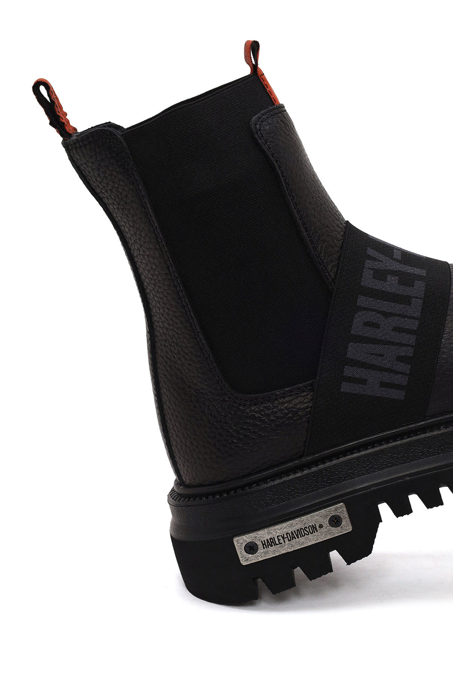 Harley Davidson Woman Gray Nefud Thick-Sole Leather Chelsea Boots