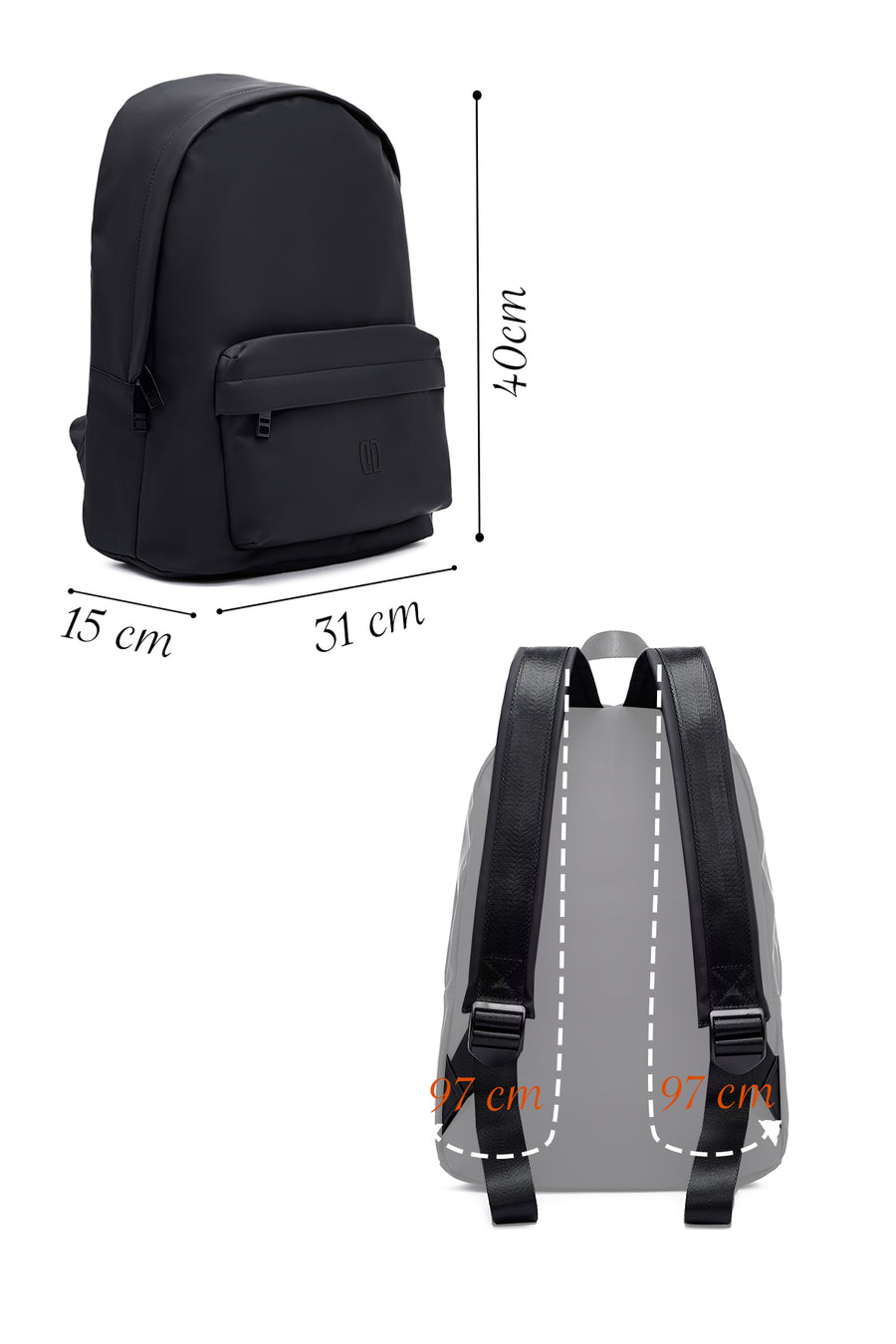 Men's Black Backpack