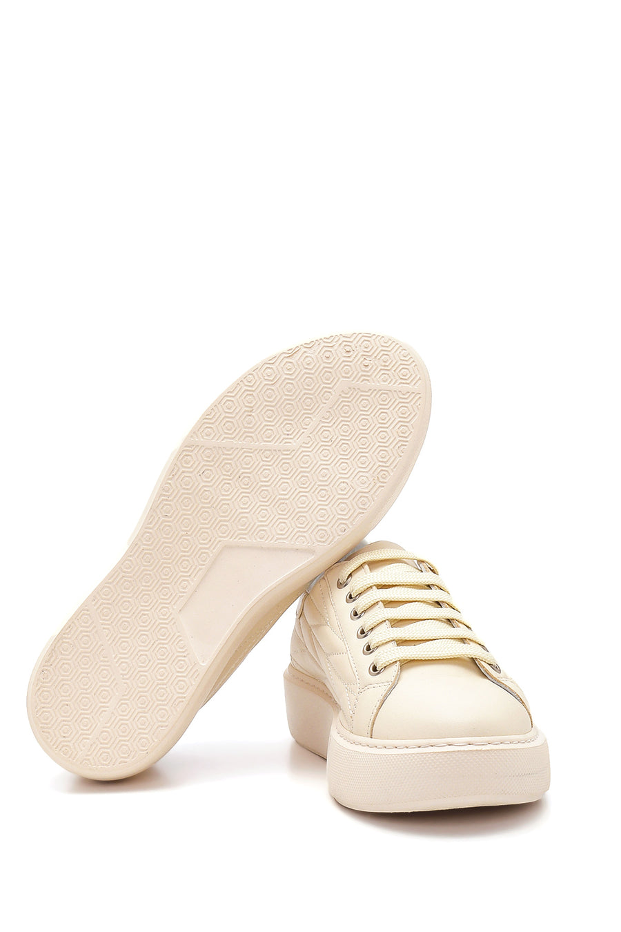 Kadın Deri Desenli Sneaker