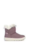 Geox Girl Purple Theleven Suede Leather Outdoor Boots | Derimod