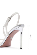 Women's White Ankle Strap Leather Thin High Heel Sandals | Derimod