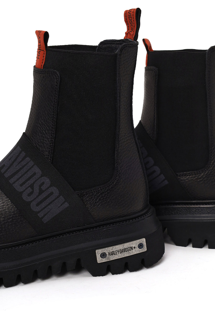 Harley Davidson Woman Gray Nefud Thick-Sole Leather Chelsea Boots