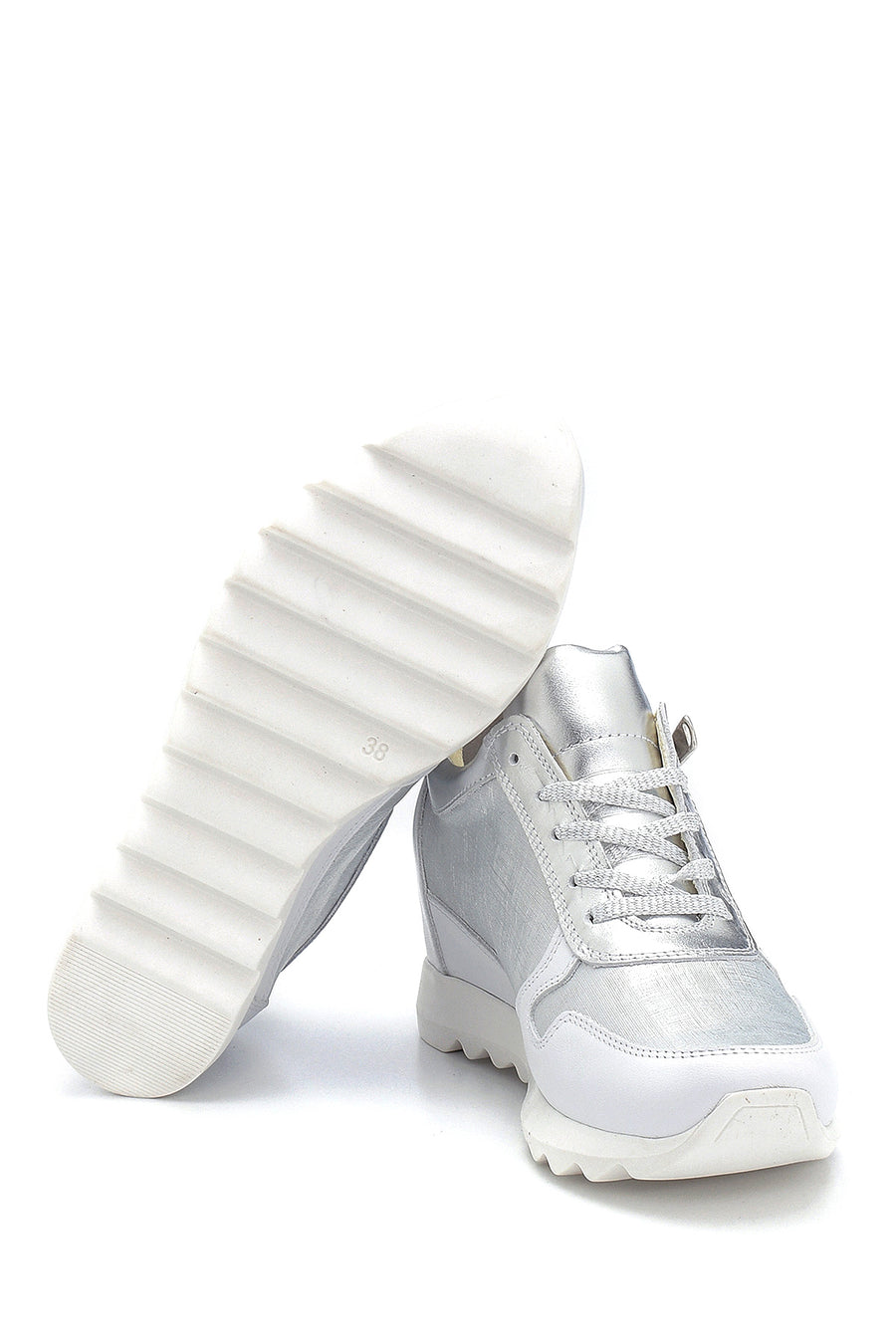 Women's Leather Zipper Detailed Sneaker