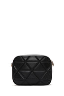 Women's Black Long Strap Quilted Crossbody Bag | Derimod