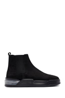 Men's Black Suede Leather Casual Chelsea Boots | Derimod