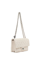 Woman Cream Chain-Strap Quilted Shoulder Bag | Derimod