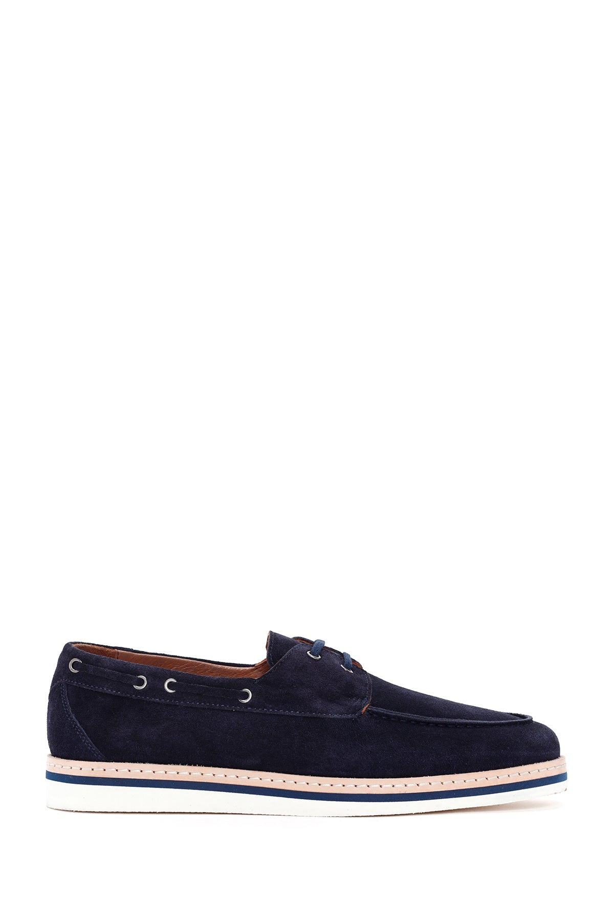 Men's Navy Blue Suede Leather Casual Shoes 24SFD636410 | Derimod