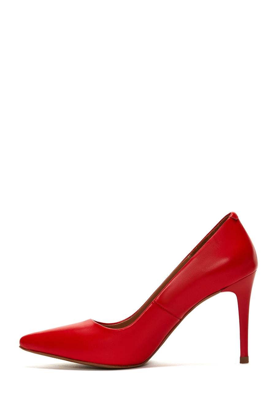 Women's Red Leather Stiletto