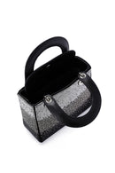 Women's Black Chain Strap Stone Mini Handbag | Derimod