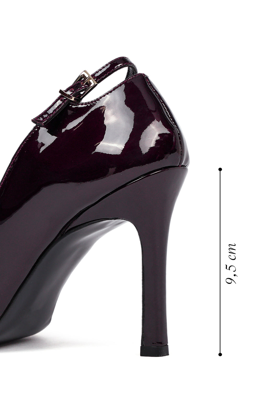 Kadın Bordo İnce Topuklu Rugan Deri Stiletto