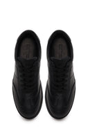 Male Black Lace-up Leather Casual Sneaker | Derimod