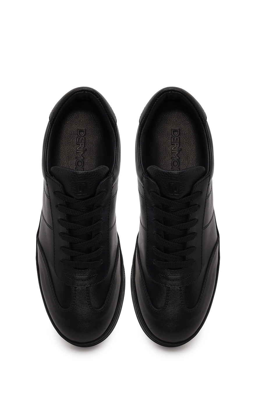 Male Black Lace-up Leather Casual Sneaker