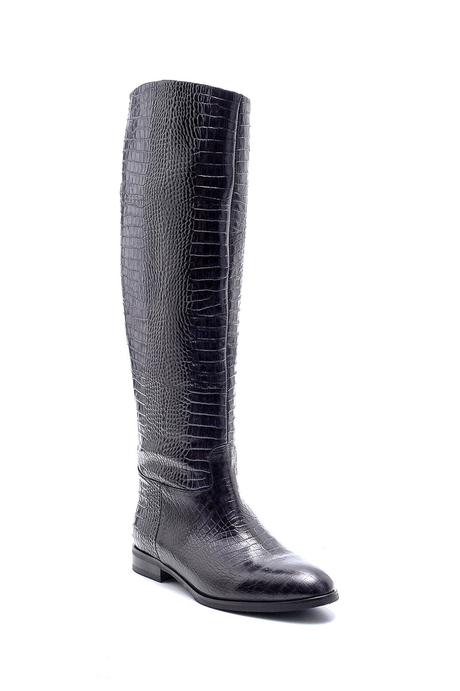 Women's Leather Crocodile Patterned Boots