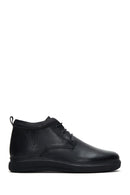 Men's Black Leather Casual Boots | Derimod