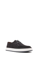 Men's Gray Lace-up Suede Leather Casual Shoes | Derimod