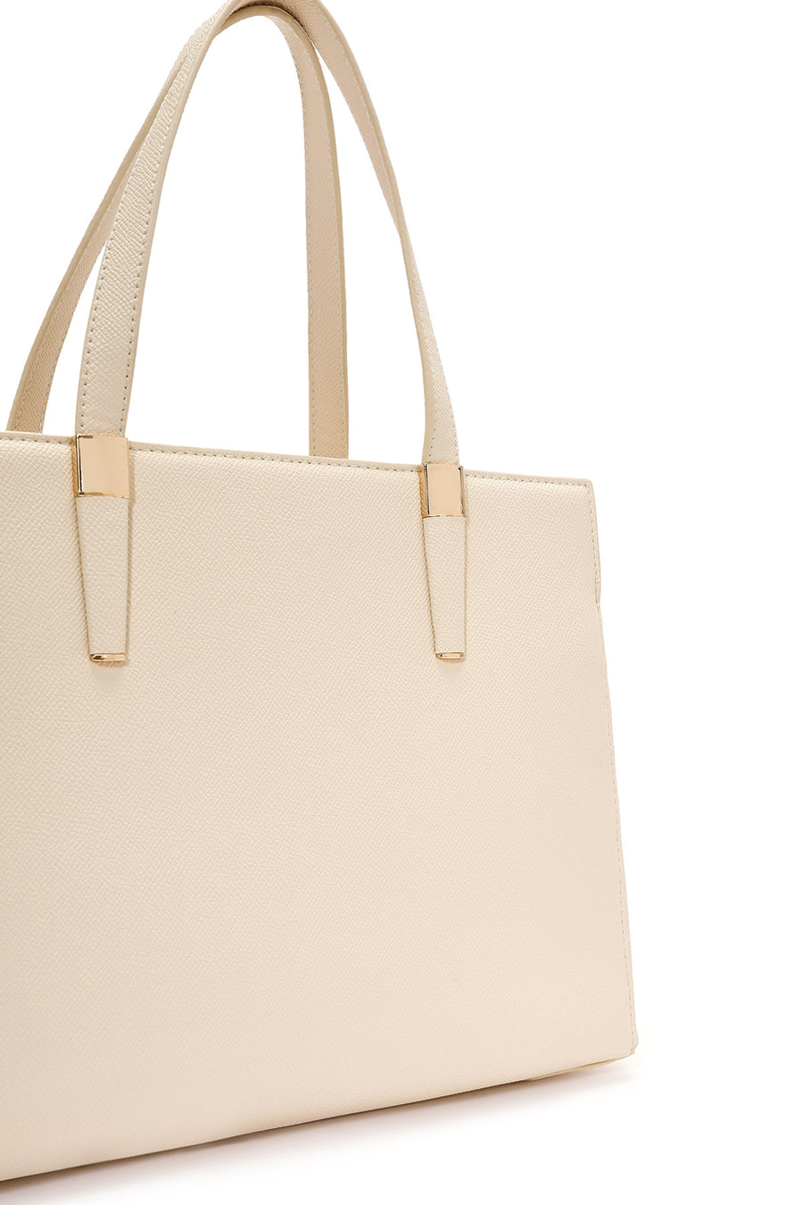 Women's Cream Long Strap Classic Handbag