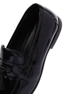 Men's Black Leather Patent Leather Classic Loafer | Derimod