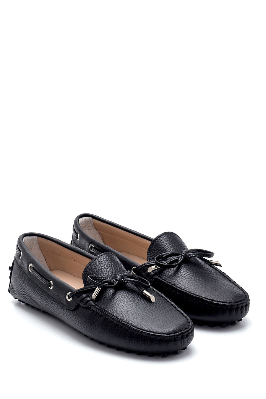 Kadın Deri Fiyonk Detaylı Loafer