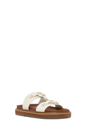 Kadın Beyaz Aksesuarlı Terlik | Derimod