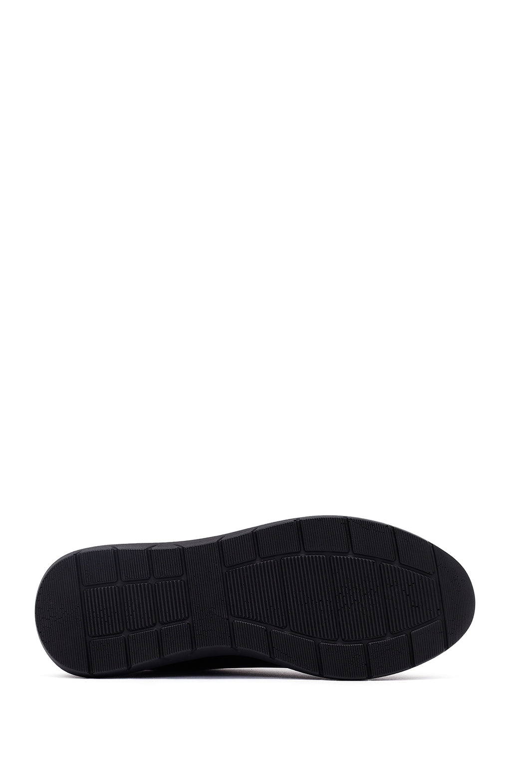Kadın Siyah Bağcıklı Kalın Tabanlı Deri Sneaker