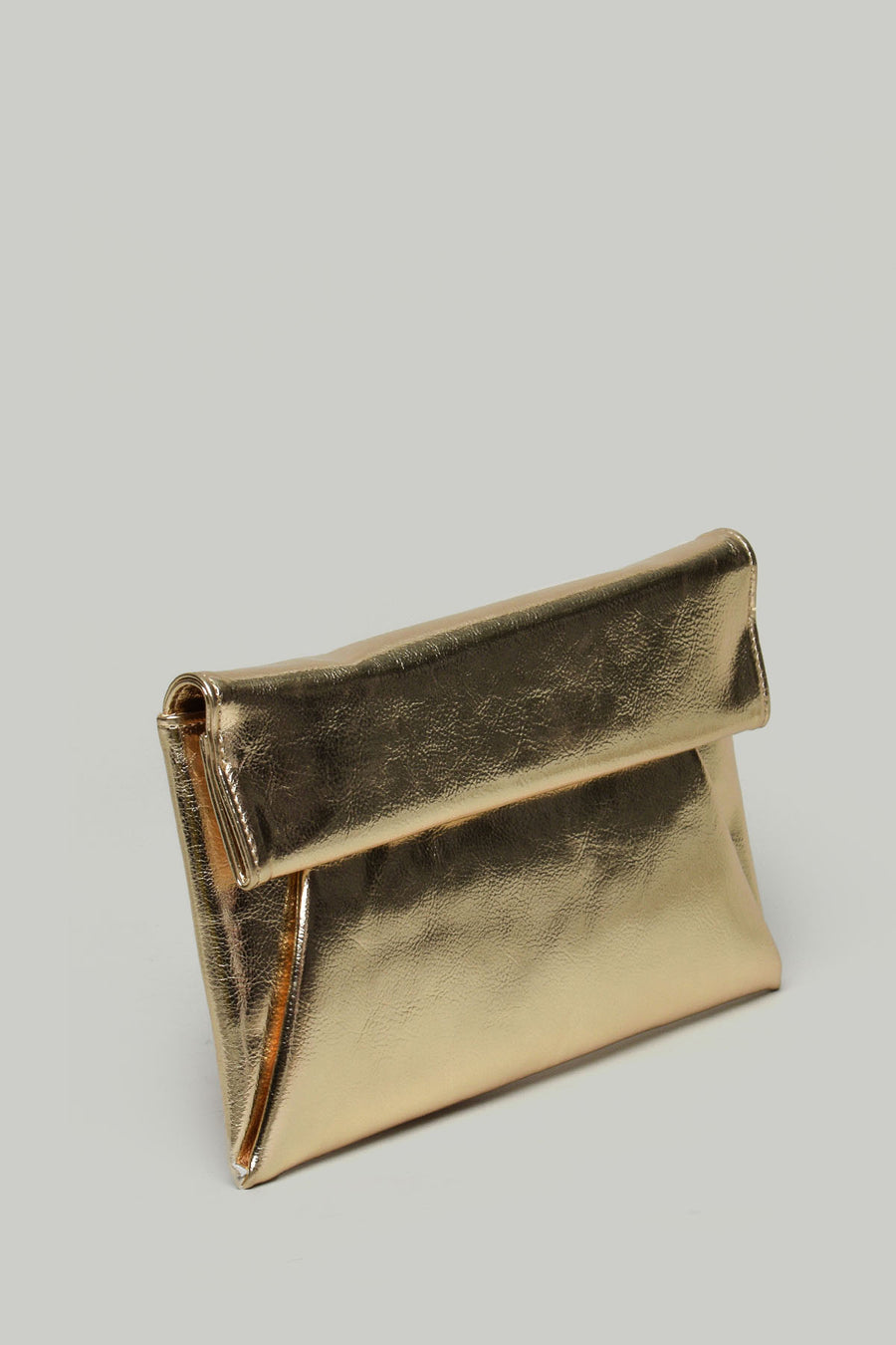 Gold Women's Portfolio with Chain Strap