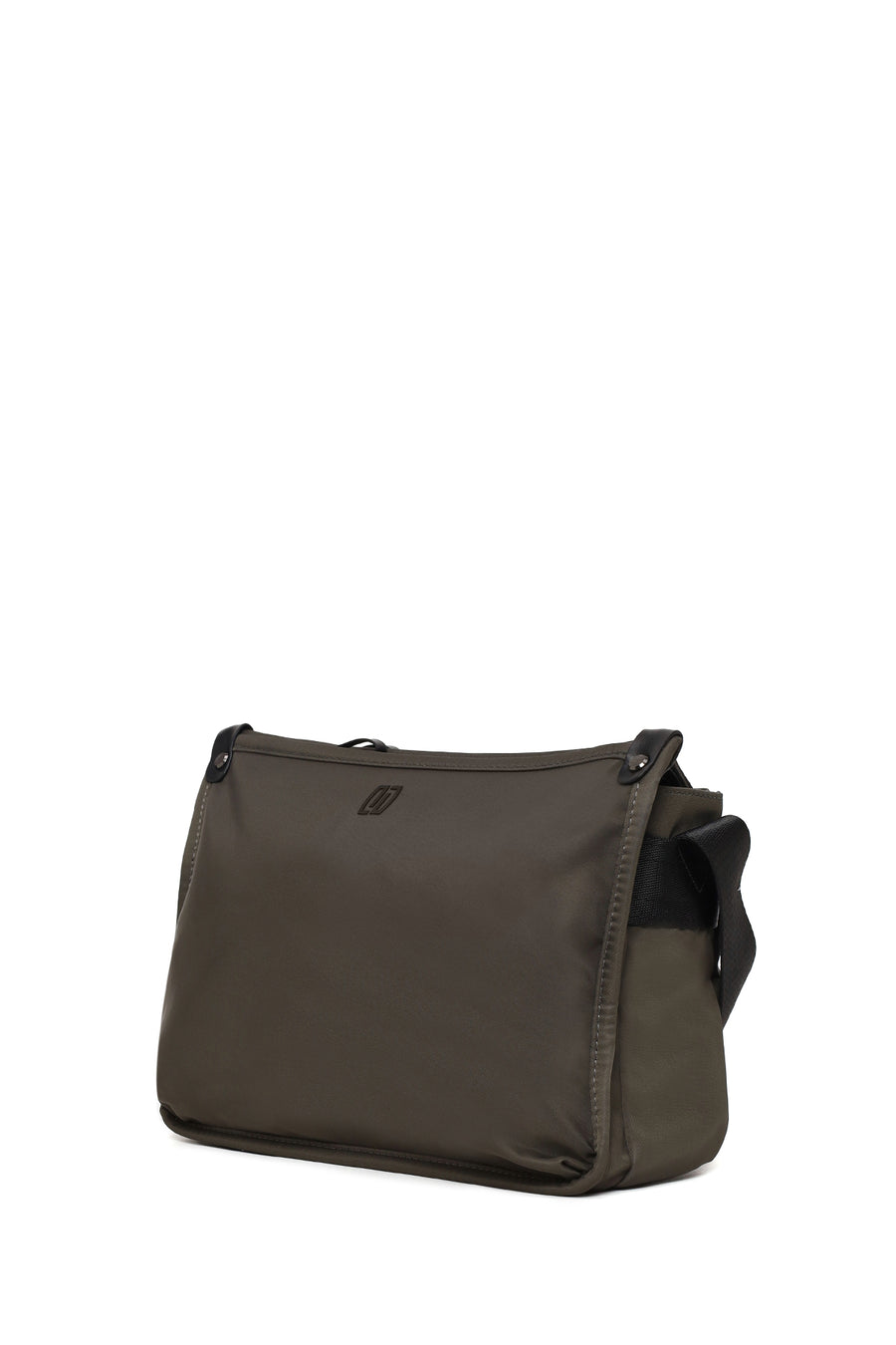 Male Khaki Fabric Mini Crossbody Bag