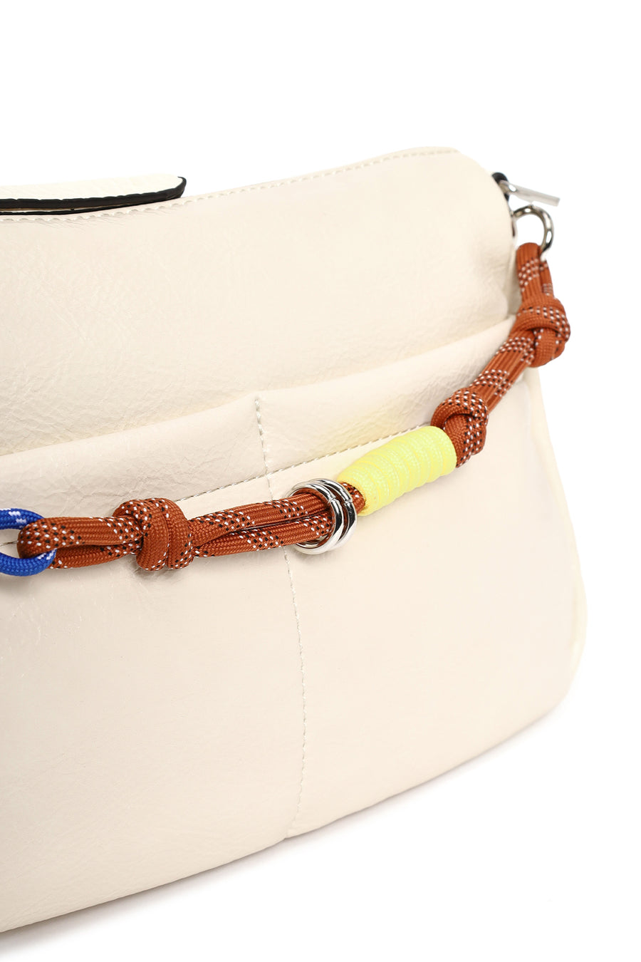 Woman Cream Charm Crossbody Bag